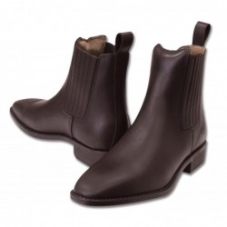 BOOTS A ELASTIQUES CUIR bout carré  PARIS  ELT  FdC