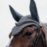 FLY VEIL LONG STONE & PEARL BONNET ANTI-MOUCHES CHEVAUX KENTUCKY