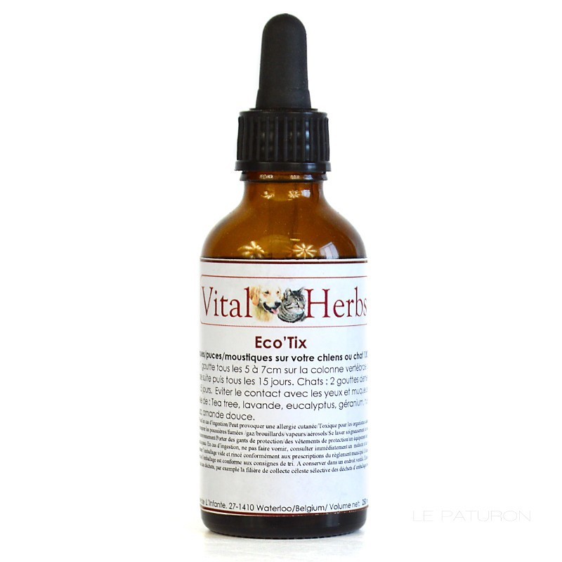 Eco tix répulsif tiques chien et chat Vital Herbs Eco tix répulsif tiques chien et chat Vital Herbs