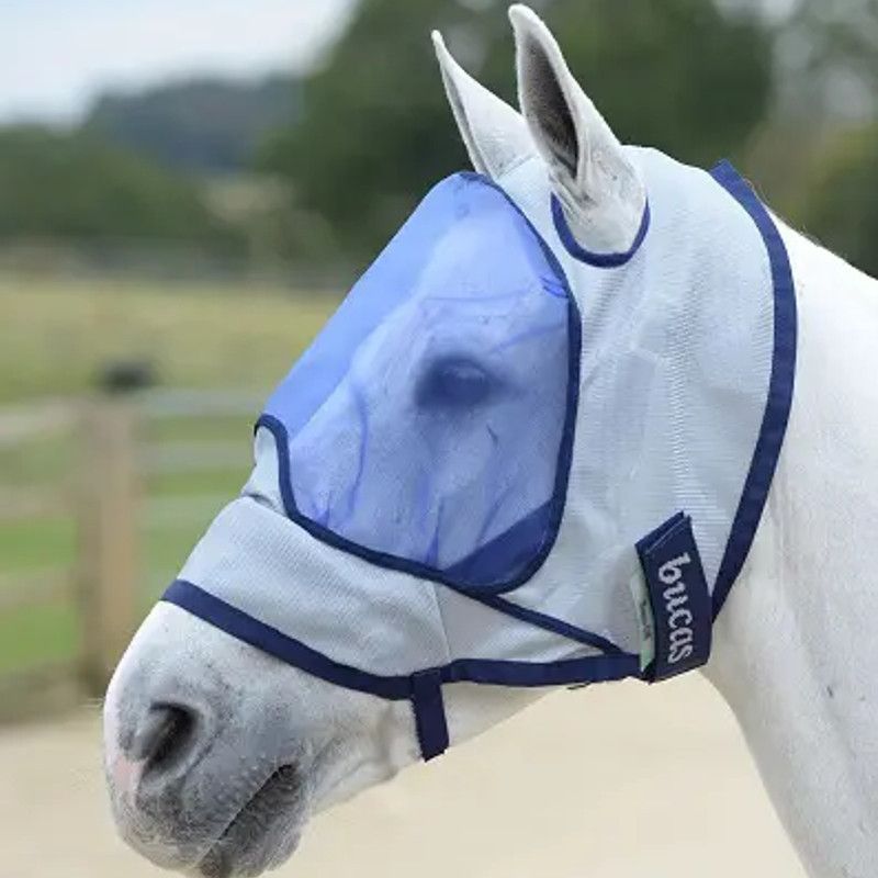 Masque cheval sans oreille anti mouche et anti UV Deluxe Bucas