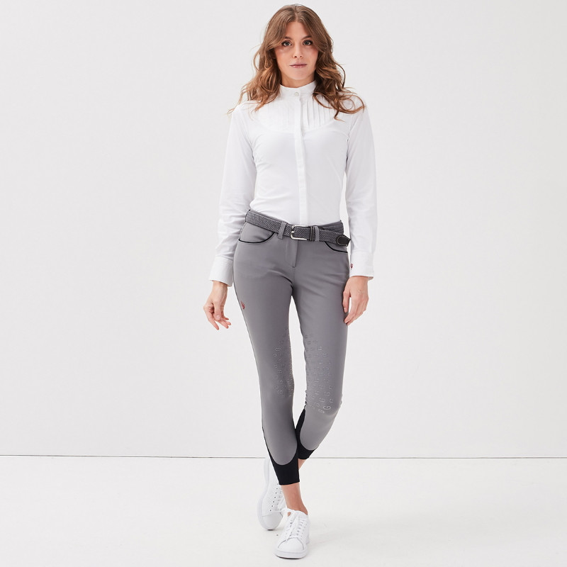 Jamia Gaze Pantalon d'équitation femme asphalte - Mon Cheval Jamia Gaze Pantalon d'équitation femme asphalte - Mon Cheval