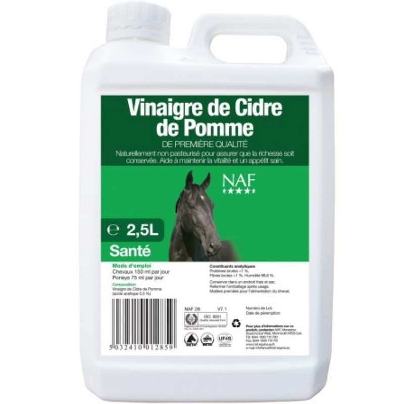 Vinaigre de cidre de pomme cheval Naf