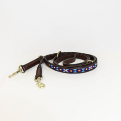 Laisse chien cuir et perles Kentucky Dog