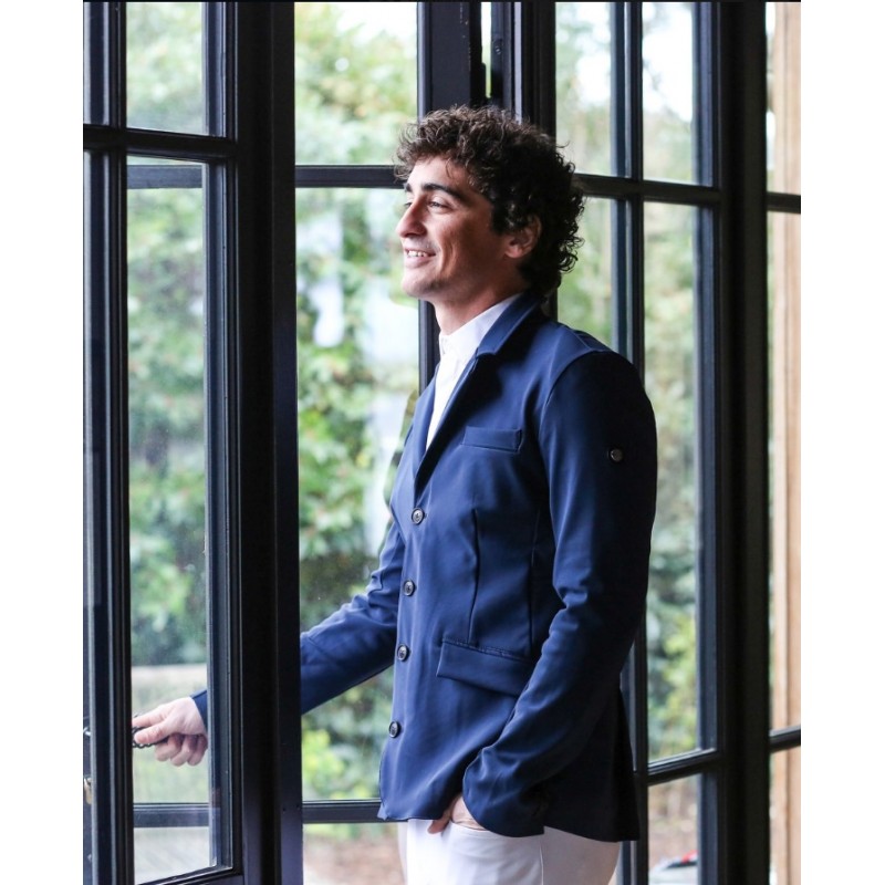 Veste de concours homme Jean Zip Free (compatible airbag) - Oscar et Gabrielle Veste de concours homme Jean Zip Free (compatible airbag) - Oscar et Gabrielle