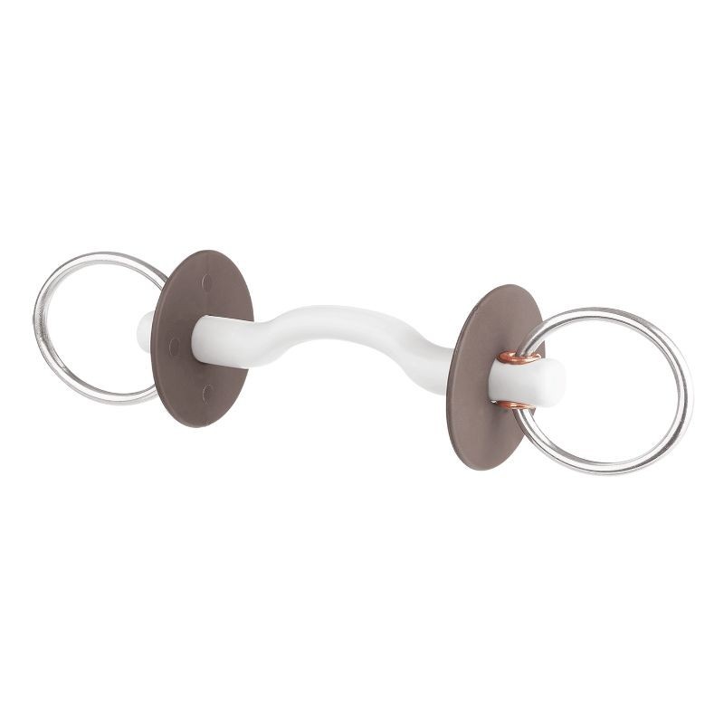 Mors de filet avec canon à passage de langue, anneau 7,5 cm, dur, ber