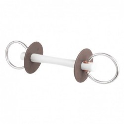 Mors de filet avec canon comfort, anneau 7,5 cm, doux, beris