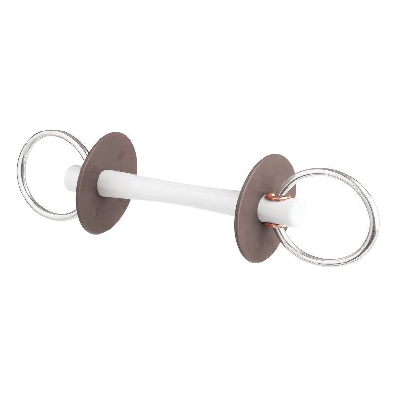 Mors de filet avec canon comfort, anneau 7,5 cm, doux, beris