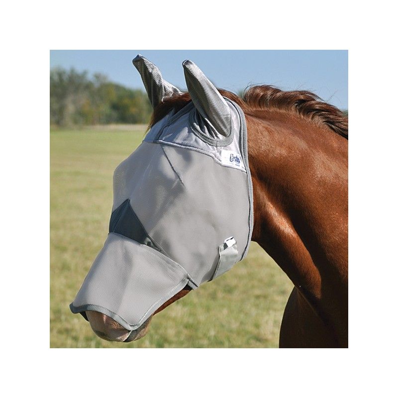 Masque anti-mouche anti-UV avec oreilles Crusader cheval Cashel