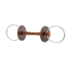 Mors de filet en cuir, anneau 7,5cm, dur, beris