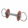 Mors de filet avec canon comfort fin, anneau 7,5 cm, doux, beris