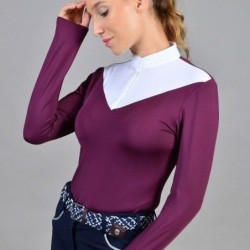 Polo De Concours Manches Longues Harcour Femme Cognac - Mon Cheval 