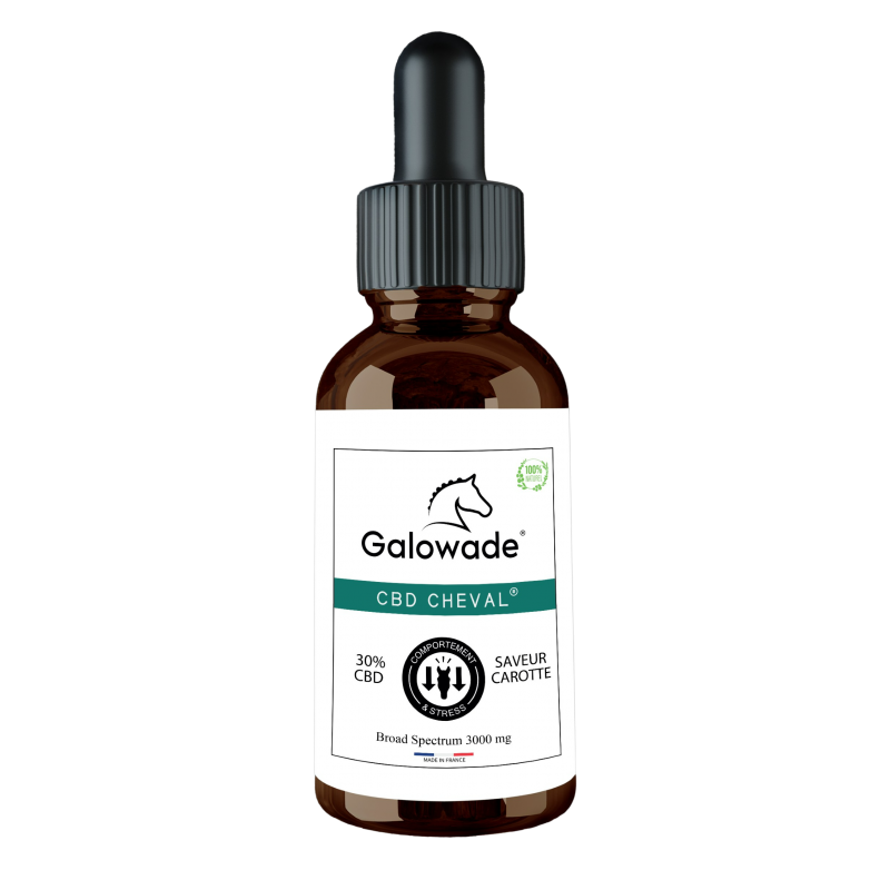 CBD CHEVAL - huile de CBD 30% - GOUT CAROTTE GALOWADE