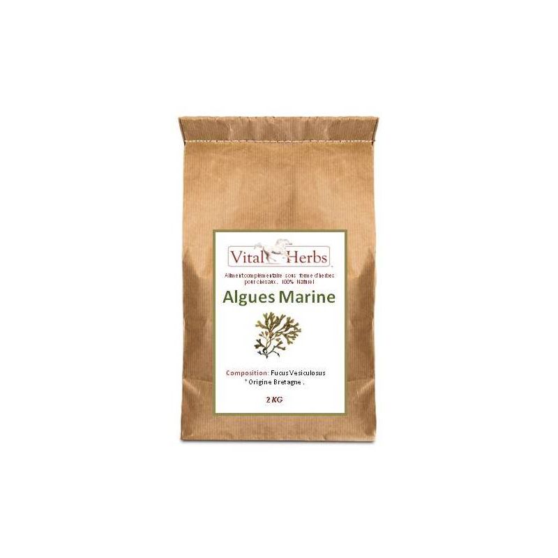 Algues marines cheval état général 5kg - Vital Herbs