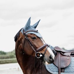 Fly Veil Wellington Velvet bonnet anti-mouches en velours chevaux Kentucky