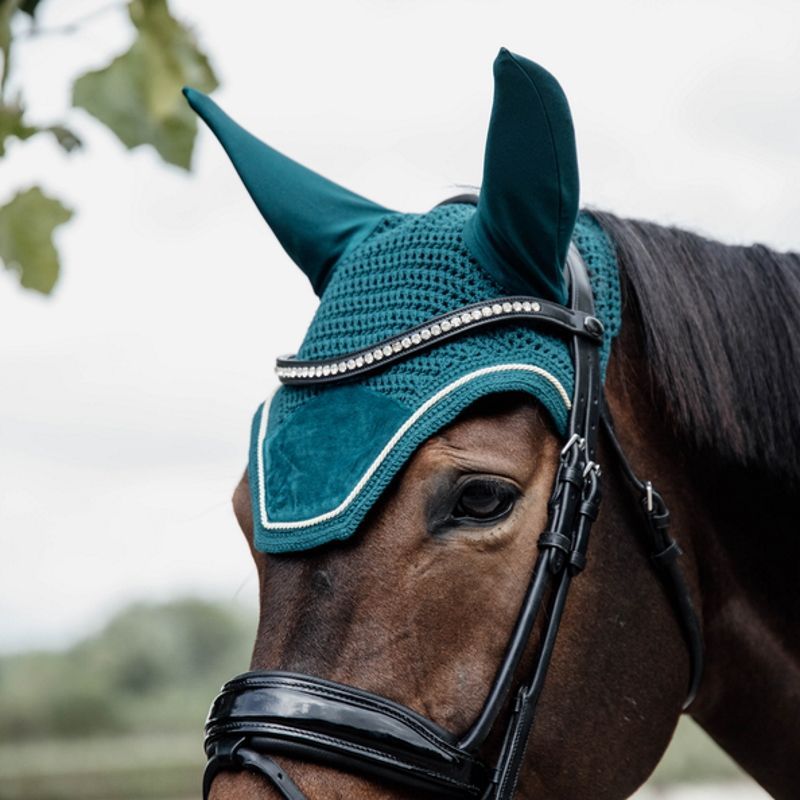 Fly Veil Wellington Velvet antimouches en velours chevaux