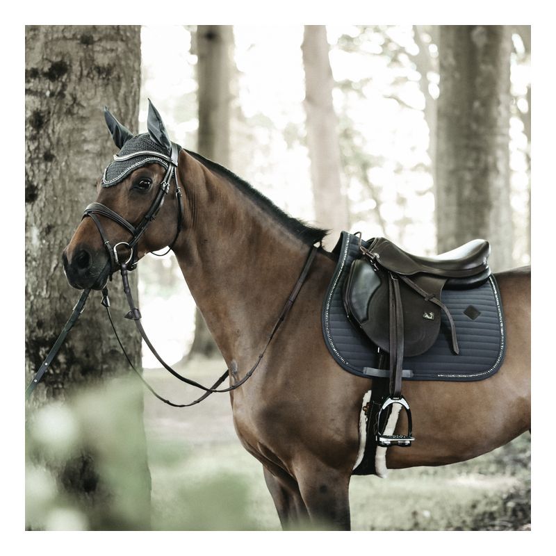Fly Veil Wellington Stone & Pearl bonnet anti-mouches chevaux Kentucky Fly Veil Wellington Stone & Pearl bonnet anti-mouches chevaux Kentucky