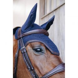 Fly Veil Wellington Leather bonnet anti-mouches chevaux Kentucky