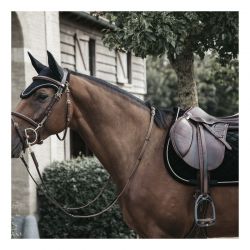 Fly Veil Wellington Corduroy bonnet anti-mouches chevaux Kentucky