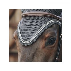 Fly Veil Wellington Stone & Pearl Soundless bonnet anti-mouches chevaux Kentucky