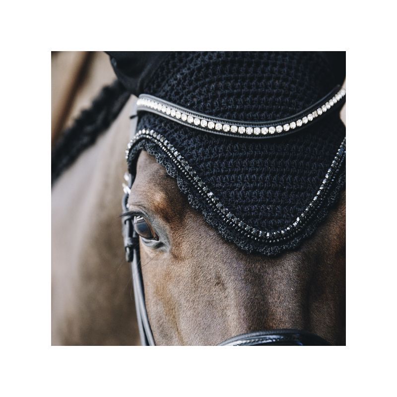 Fly Veil Long Stone & Pearl Soundless bonnet anti-mouches chevaux Kentucky Fly Veil Long Stone & Pearl Soundless bonnet anti-mouches chevaux Kentucky