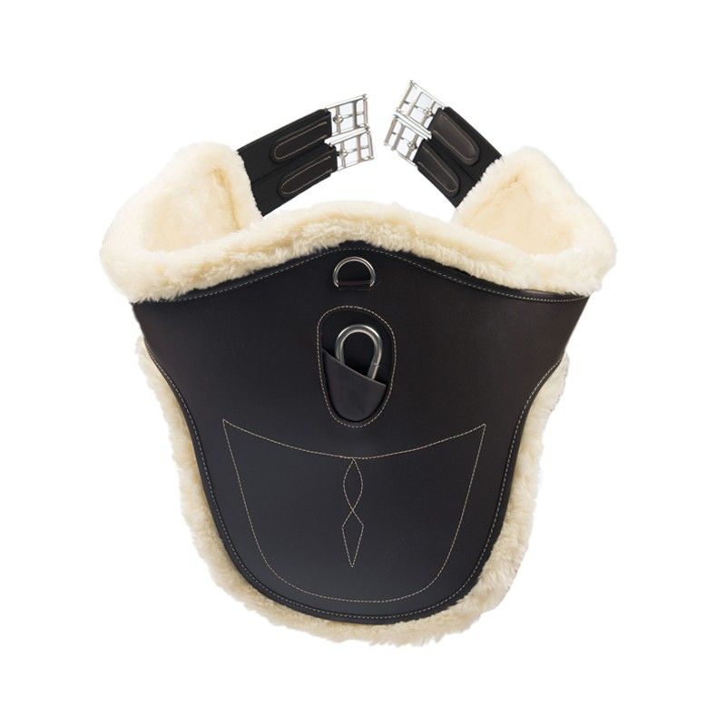 Sheepskin Stud Girth sangle bavette en cuir et mouton chevaux Kentucky