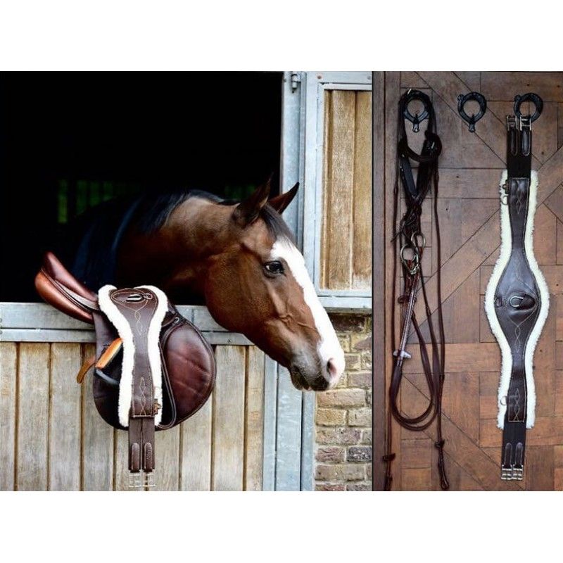 Sheepskin Anatomic Girth sangle anatomique en mouton chevaux Kentucky