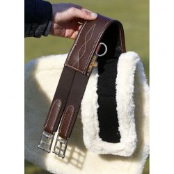 Sheepskin Stud Girth Cover mouton amovible pour sangle bavette chevaux Kentucky