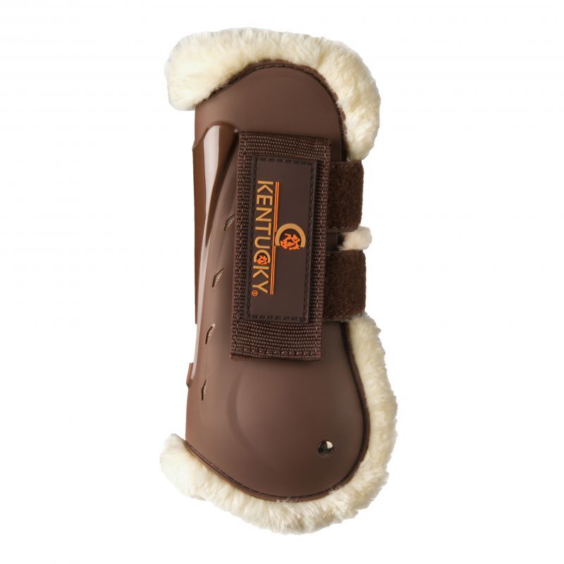 Sheepskin Air Tendon Boots guêtres en mouton avec velcro chevaux Kentucky Sheepskin Air Tendon Boots guêtres en mouton avec velcro chevaux Kentucky