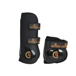 Lot guêtres et protège-boulets Moonboots avec velcro chevaux Kentucky