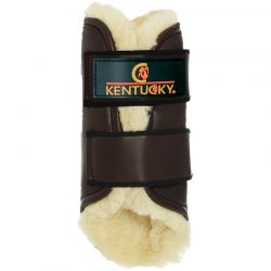 Turnout Boots Leather Hind guêtres postérieures en similicuir et mouton chevaux Kentucky