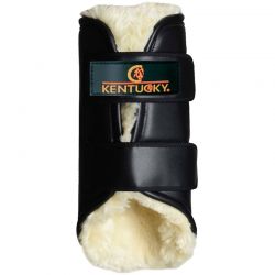 Turnout Boots Leather Hind guêtres postérieures en similicuir et mouton chevaux Kentucky