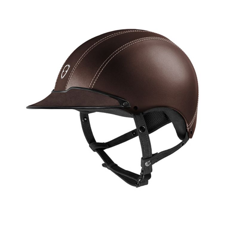 Casque epona cuir lisse egide moka face Casque epona cuir lisse egide moka face
