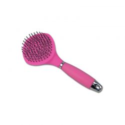 Brosse à crins Gel Series avec poignée en gel équitation Waldhausen rose - Mon Cheval