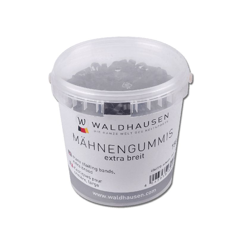 Seau élastiques à natter extra larges 150g chevaux Waldhausen Seau élastiques à natter extra larges 150g chevaux Waldhausen