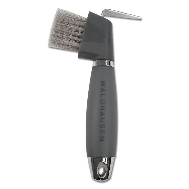 Cure-pied et brosse Gel Series avec poignée en gel équitation Waldhausen noir - Mon Cheval