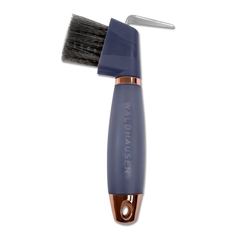 Cure-pied et brosse Gel Series avec poignée en gel équitation Waldhausen noir or rosé - Mon Cheval