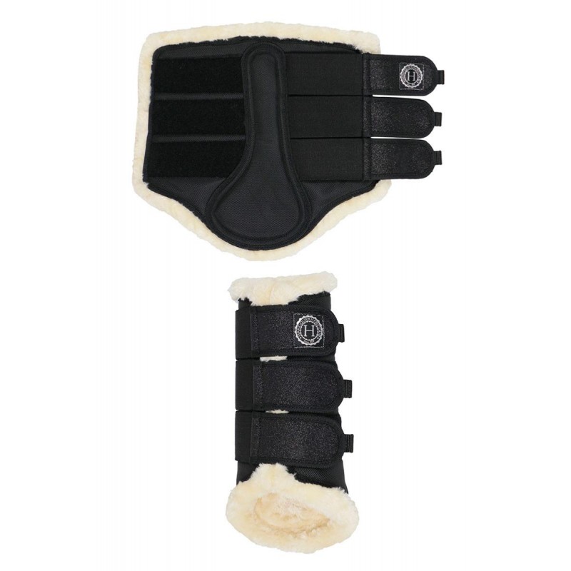 Guêtres dressage Cosmo chevaux intérieur mouton Harcour Guêtres dressage Cosmo chevaux intérieur mouton Harcour