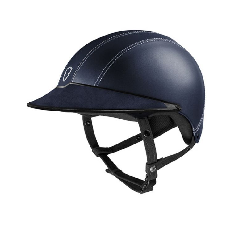 Casque epona grande visiere cuir lisse egide marine lady f Casque epona grande visiere cuir lisse egide marine lady f
