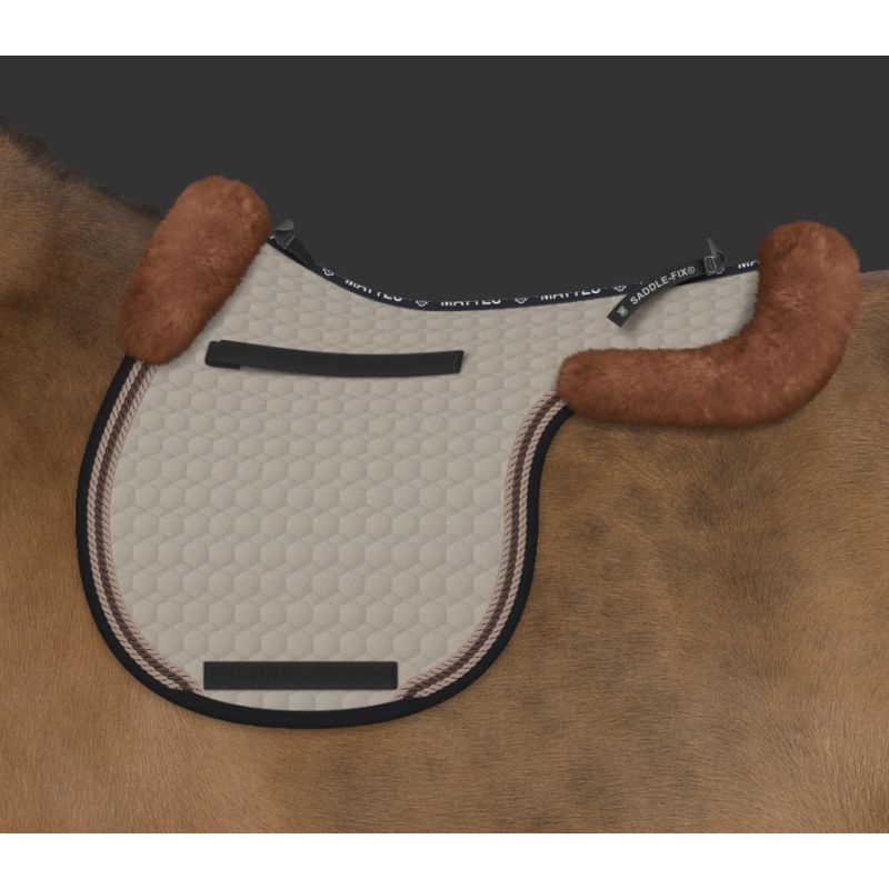 Tapis forme de selle cheval avec amortisseur mouton