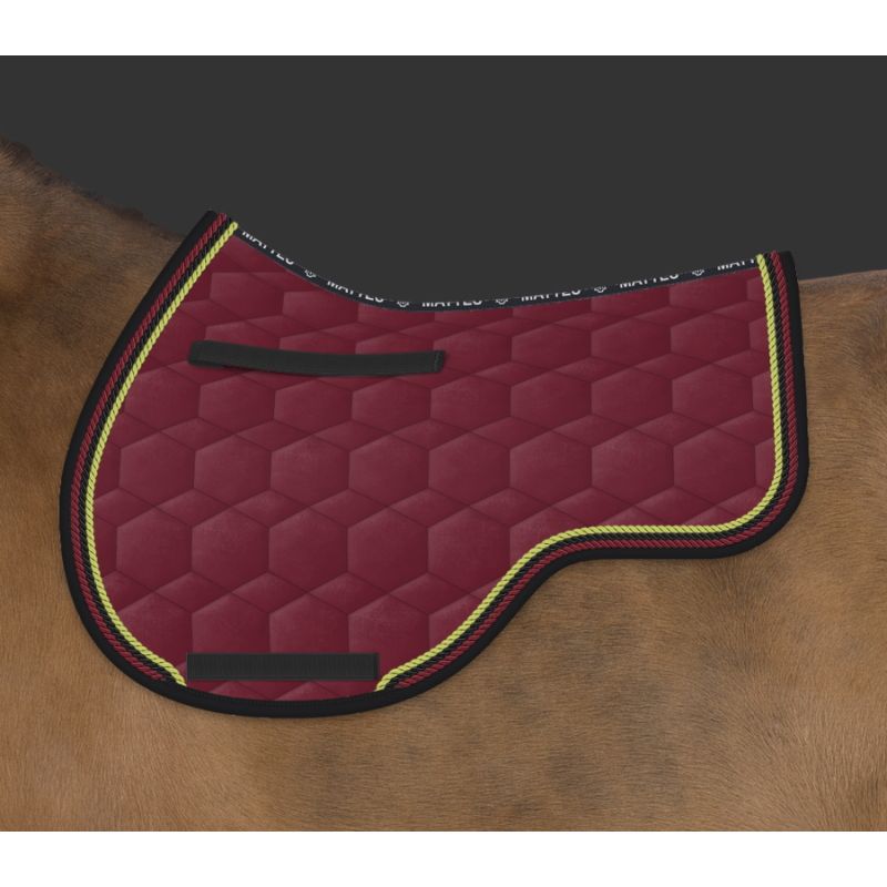 Tapis de selle cheval Eurofit Velours avec amortisseur mouton  personnalisable - Mattes - MATTES - CAVALIER 