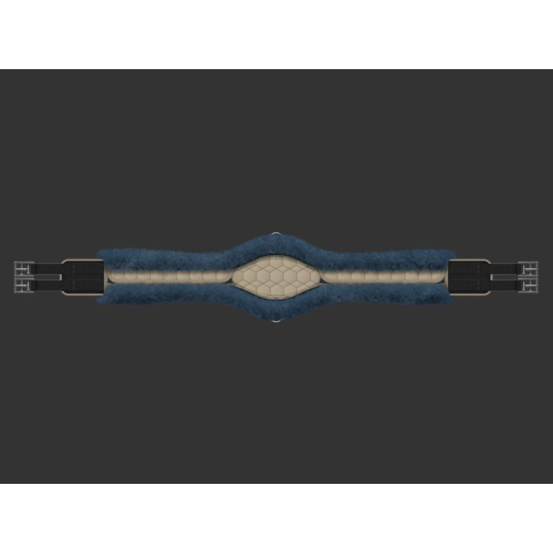 Sangle longue anatomique cheval doublée mouton personnalisable - Mattes Sangle longue anatomique cheval doublée mouton personnalisable - Mattes