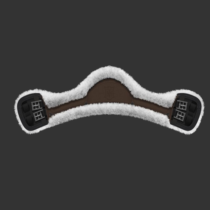 Sangle courte cheval Athletico Slim-Line en cuir doublée mouton personnalisable - Mattes Sangle courte cheval Athletico Slim-Line en cuir doublée mouton personnalisable - Mattes