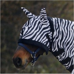 Masque anti-mouches cheval zebra Waldhausen