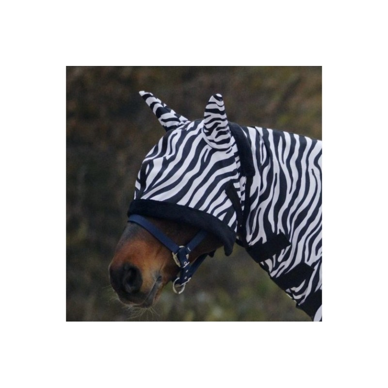 Masque anti-mouches cheval zebra Waldhausen