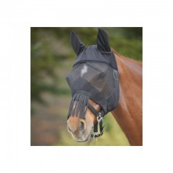 Masque Cheval Prémium anti-UV et anti-mouches intégral avec oreilles et franges Waldhausen