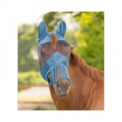 Masque Cheval Prémium anti-UV et anti-mouches intégral avec oreilles et franges Waldhausen