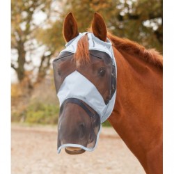 Masque Cheval Prémium anti-UV et anti-mouches intégral sans oreilles Waldhausen