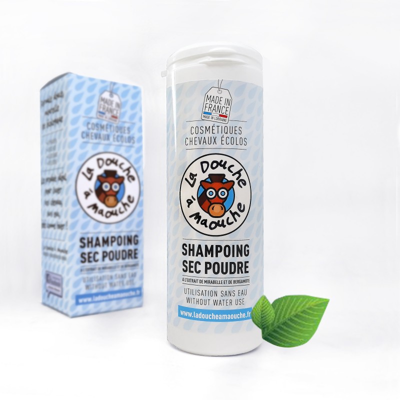 Shampoing sec poudre douche a mouche Shampoing sec poudre douche a mouche