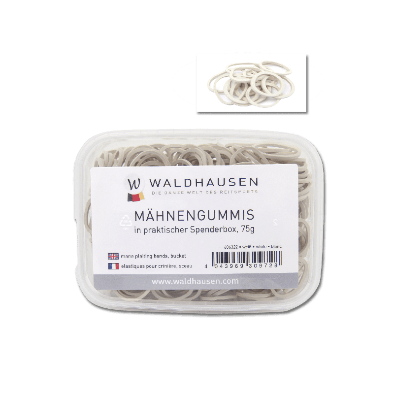 Boite élastiques à natter blanc Waldhausen